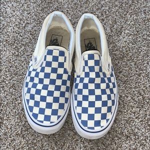 Blue checkers vans